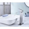 LunaLulinlk Waterfall Spout Bathroom Faucet,Single Handle Bathroom Vanity Sink Faucet - 4 of 4