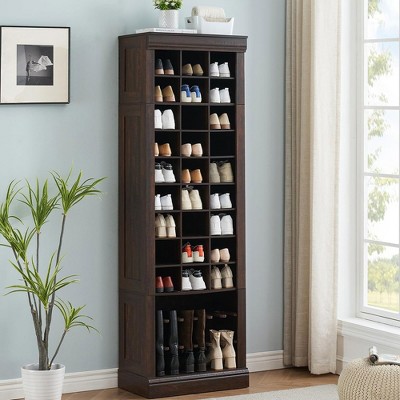 Garvee Shoe Cabinet,10-Tier Entryway Shoe Storage Cabinet with 27 Cubbies and Tall Boots Storage,Freestanding Tall Shoe Organizer Cabinet for Hallway