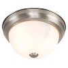 Yosemite 2 Light Flush Mount - Satin Nickel: UL Listed, Glass Shade, Metal Body, E26 Socket - 4 of 4