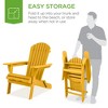Best Choice Products Folding Adirondack Chair Outdoor, Wooden Accent Lounge Furniture w/ 350lb Capacity - 3 of 4