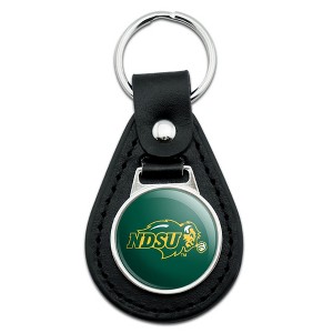 North Dakota State University Black Leather Keychain - 1 of 4