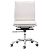 Zuo Lider Plus Armless Office Chair White - 4 of 4
