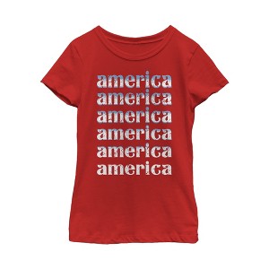 Girl's Lost Gods Fourth of July  America Repeat T-Shirt - 1 of 4