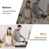 Aoibox 6-Compartment Condiment & Garnish Tray with Lid, Lightweight Plastic Caddy for Bartenders, Outdoor Parties & Home Bars, Easy to Clean & Carry - 4 of 4