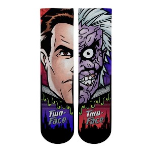 Rock Em Elite Two-Face Split Face Super Hero Crew Socks (S/M) - 1 of 1