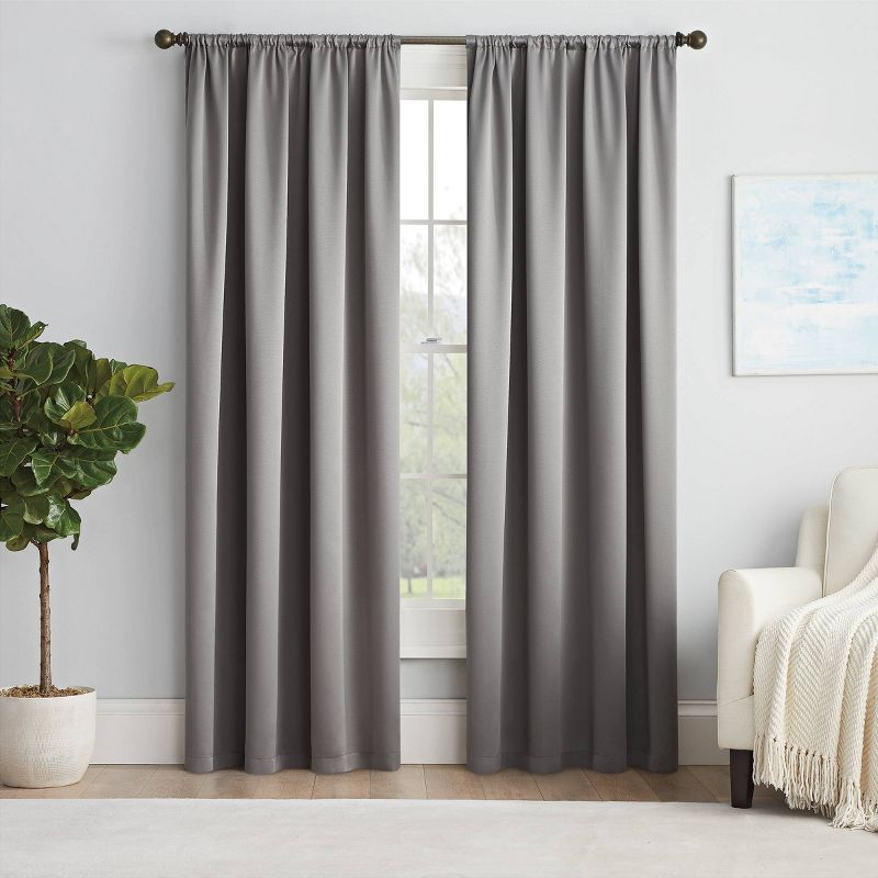 Solid Thermapanel Room Darkening Curtain Panel - Eclipse, 1 of 15