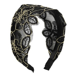 Unique Bargains Women's Elegant Lace Wide Hairband 5.91"x5.12" 1 Pc - 1 of 3
