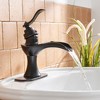 BWE Waterfall Single Hole Single-Handle Bathroom Faucet with Drain Kit and Supply line in Bronze - 2 of 4