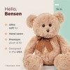 Bearington Bensen Teddy Bear 16 Inches Stuffed Animal - Brown Bear Plush with Ultra-Soft-Fur and Plaid Bow - 2 of 4