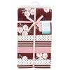 Hudson Baby Infant Girl Cotton Flannel Receiving Blankets Bundle, Burgundy Floral, One Size - 2 of 4