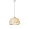 Dewdrop 20.87 '' Boho Pendant Light Rattan Wicker Light Fixture Dome And Woven Shape ETL Listed For Dining Room - 2 of 4