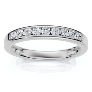 Pompeii3 1/4Ct Diamond Channel Set Wedding Stackable Band 14k Gold or Platinum Lab Created - 1 of 4