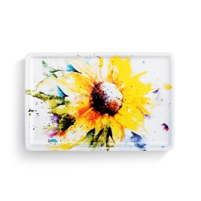 DEMDACO Sunflower Tray White