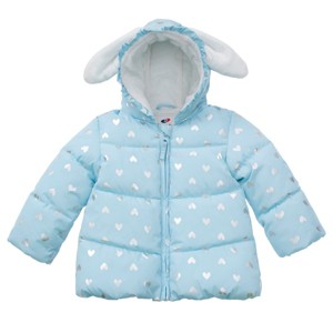 Rokka&Rolla Infant Toddler Girls' Fleece Puffer Jacket-Baby Warm Winter Coat - 1 of 4