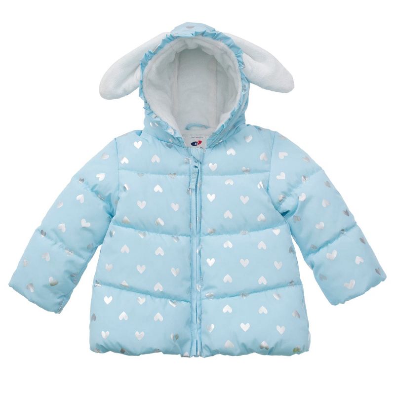 Rokka&Rolla Infant Toddler Girls' Fleece Puffer Jacket-Baby Warm Winter Coat, 1 of 10