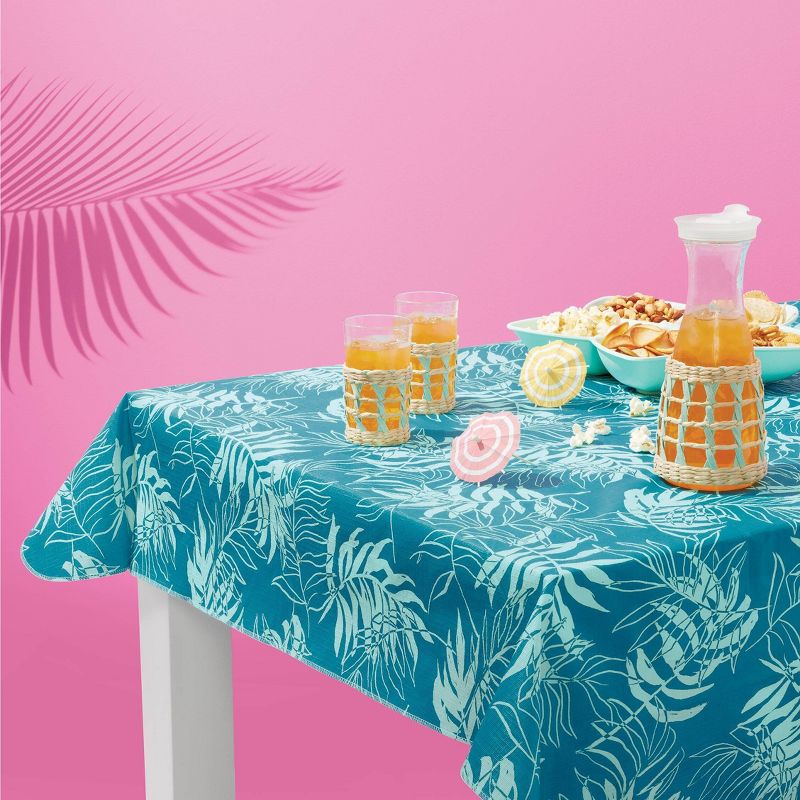Palm Leaf Table Cover Teal - Sun Squad&#8482;, 2 of 5
