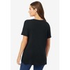 Woman Within Women's Plus Size Thermal Short-Sleeve Satin-Trim Tee - image 3 of 4