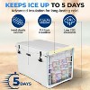 SereneLife Portable Cooler Box - 50-Quart, Holds Up to 63 Cans, Ice Retention for 5 Days - 3 of 4