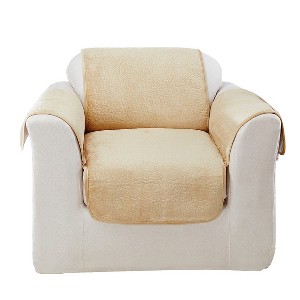 Elegant Vermicelli Chair Furniture Protector Champagne - Sure Fit, Beige