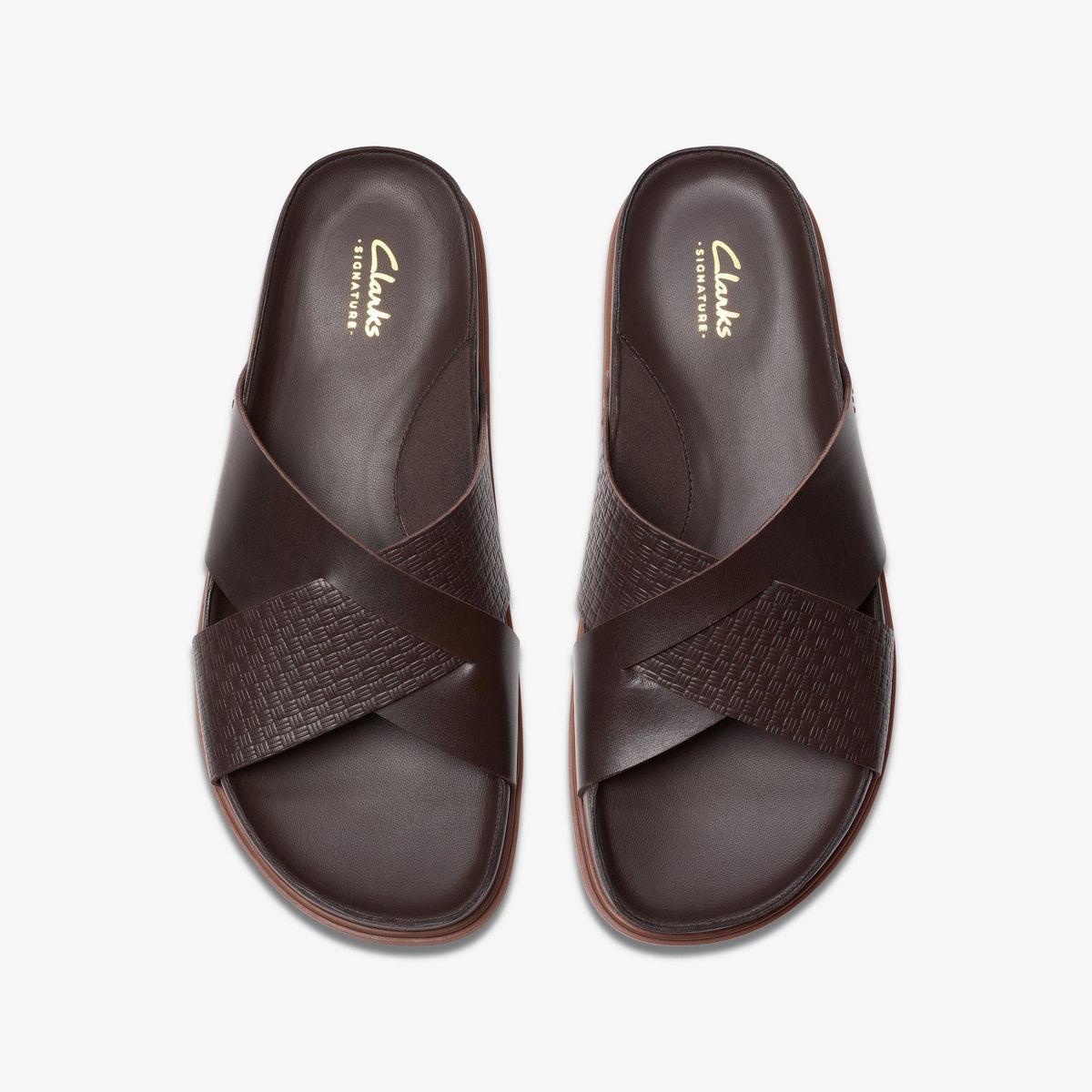 Clarks Mens Torford Cross Brown Leather Sandals - thumbnail 8