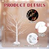 2 Pcs 2 ft Lighted Birch Tree with 12 Cardinals for Christmas Decor Indoor LED Birch Tree Battery Powered - 2 of 4
