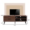 Itopfox Mid Century Wood TV Stand for TVs, Modern Entertainment Center with 2 Drawers & Open Shelves, Accent Media Console Table for Living Room - 3 of 4