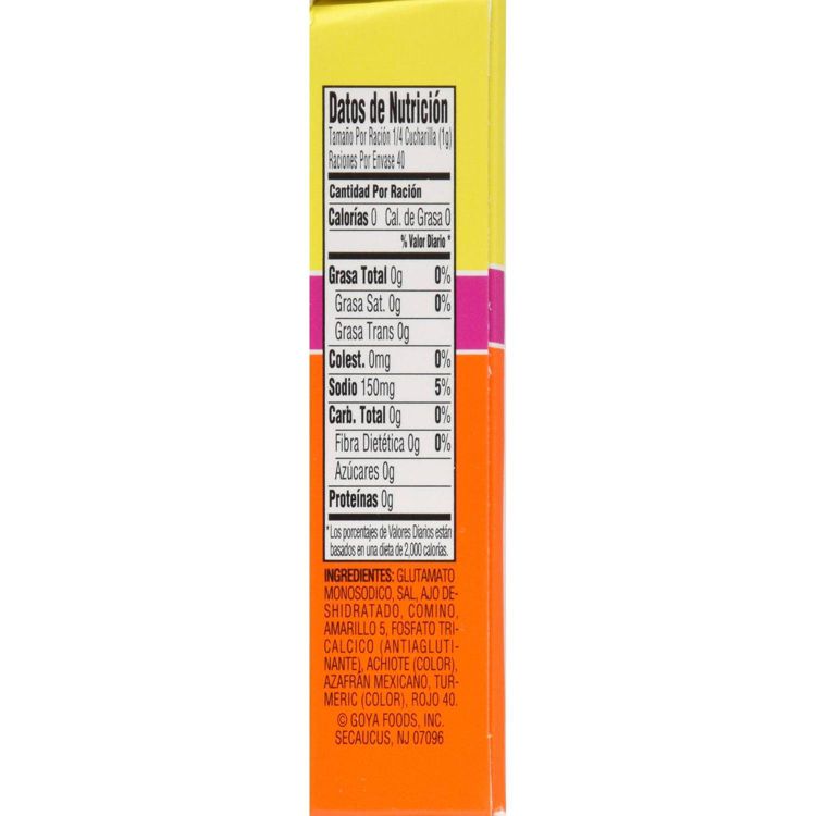 Goya Sazon con Azafran 1.41oz: Garlic, Cumin, Turmeric, Saffron, 3 of 6