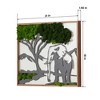 Sevobal Wall Art Elephants Moss Metal Art For Trendy Chic Home And Office Indoor Decor With Spirit Vibe Grace Flair, Green, 30"*29"*4.4" - 2 of 4
