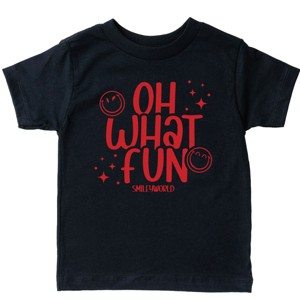 SmileyWorld Oh What Fun - Youth Short Sleeve Graphic T-Shirt and Toddler Short Sleeve Graphic T-Shirt - 1 of 4