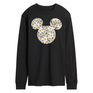Men's - Disney - Mickey Head Daises Long Sleeve Graphic T-Shirt - 1 of 4