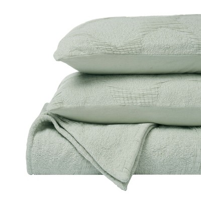 Modern Circles Cotton Medium Weight Woven Coverlet by Blue Nile Mills