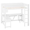 GDFStudio Harry Wood Full Size Gaming Loft Bed with Desk and Storage Shelves - 4 of 4