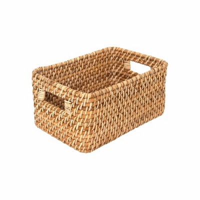 WeThinkStorage HandWoven Rattan Storage Basket 270L Capacity Natural
