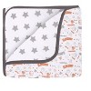 Bacati - Boys Basketball Muslin Orange Gray 10 pc Crib Bedding Set with 4 Swaddling Blankets - 2 of 4