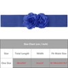 Elerevyo Women's Big Double-Flower Stretchy Elastic Wide Chunky Dress Waistband Belts - 4 of 4