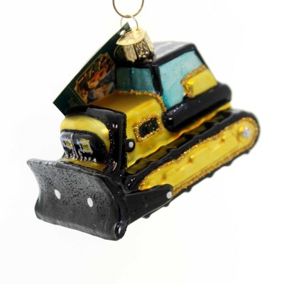 Old World Christmas 2.5" Toy Bulldozer Ornament Dirt  -  Tree Ornaments