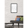 Trends International LINE AND BRUSH - Continuous Line Cassette Player Framed Wall Poster Prints - 2 of 4