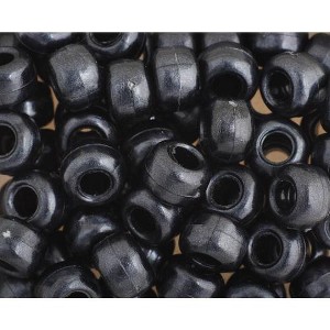 John Bead 1000 Pieces 9mm Plastic Crow Beads Pearl Black Pony Bead for DIY Arts and Crafts Making Supplies - 1 of 3