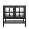 Grungis Bathroom Vanity with Ceramic Sink and Solid Wood Legs,Freestanding Bathroom Vanity with Silver Metal Knobs and Soft Close Hinges - 4 of 4