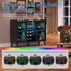 GustoWave Wine Bar Cabinet with LED Lights, 47in Modern Wood Liquor Cabinet Buffet Sideboard Coffee Bar Station with Wine Racks for Home - 4 of 4