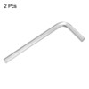 Unique Bargains Metric Stainless Steel L-Shape Long Arm Ball End Hex Wrenches Silver 2 Pcs - 3 of 4