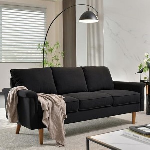 XIZZI 3 Seater Sofa Couch with Deep Seats, Modern Upholstered Sofa with Armrests, Comfy Couches for Living Room, Bedroom and Office - 1 of 4