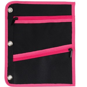 Enday Large Pencil Pouch for 3 Ring Binder, 3-Pocket Flat Pencil Pouch, Zippered Binder Pencil Pouches - 1 of 1