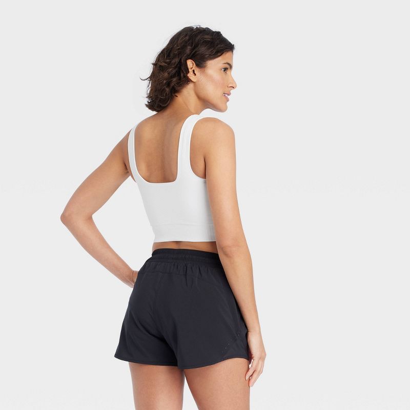 Women's Seamless Square Neck Cropped Tank Top - All In Motion™, 2 of 12