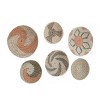 Set of 6 Seagrass Plate Handmade Patterned Basket Wall Decors Orange - Olivia & May - 2 of 4