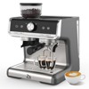 20-Bar Coffee Machine, Espresso Machine with Grinder, Milk Frother Wand - 2 of 4