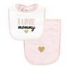 Hudson Baby Infant Girls Cotton Terry Bib and Burp Cloth Set, Daddys Little Girl, One Size - 4 of 4