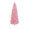 NicBex 7ft Artificial Christmas Tree Slim Pencil Tree with 818 Branch Tips and Metal Stand for Decoration, Pink - 3 of 4