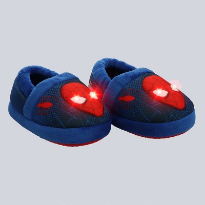 Toddler Boys' Marvel Spider-Man Light Up Slippers - Blue S