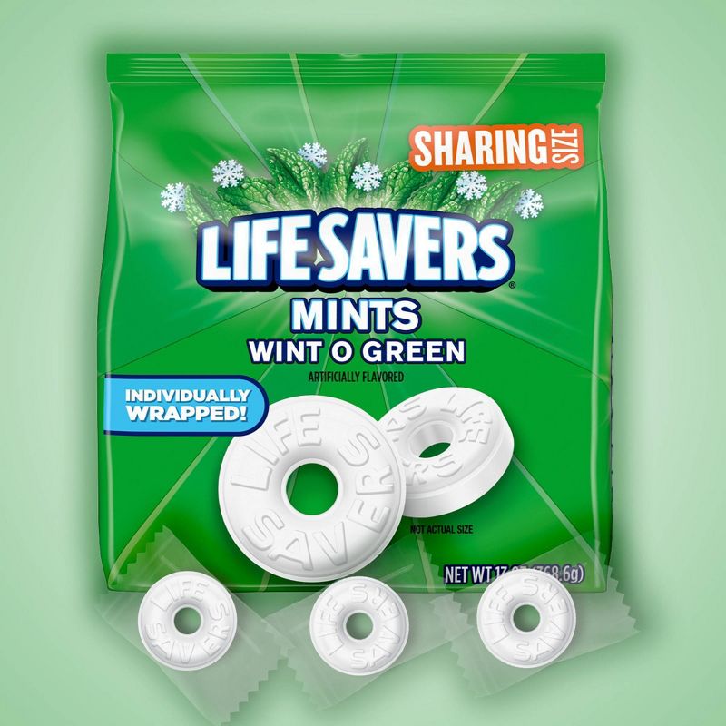 Life Savers Wint-O-Green Breath Mints Hard Candy, Sharing Size - 13oz, 3 of 10